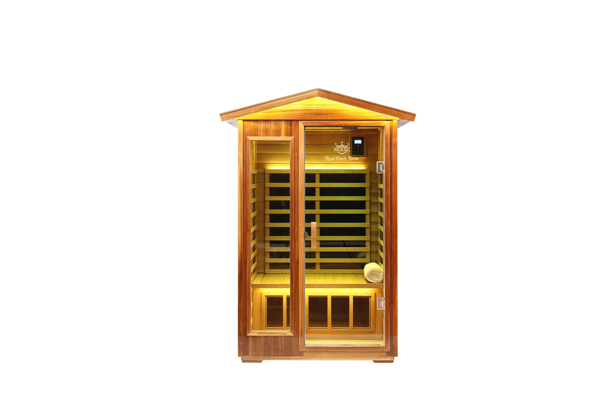 Two-Person Far-Infrared Outdoor Sauna with Carbon Heating Panels - Solid Wood, photo 3 of 8