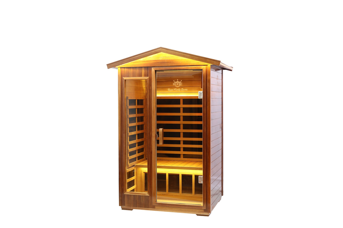 Two-Person Far-Infrared Outdoor Sauna with Carbon Heating Panels - Solid Wood, photo 4 of 8