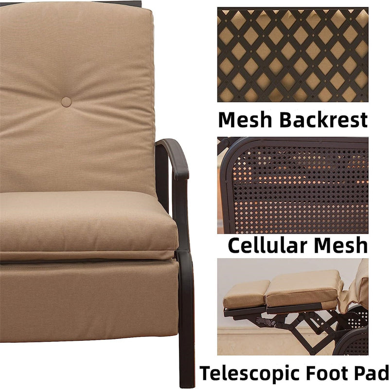 Patio Recliner Chair with Cushions by HouseOfZazla