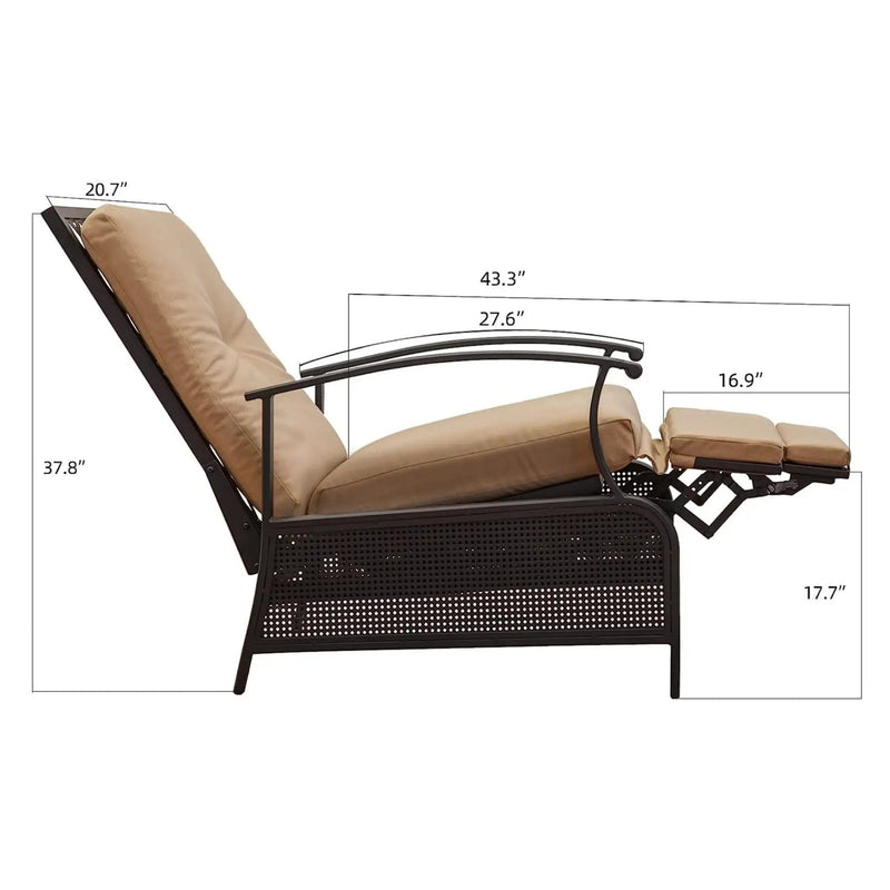 Patio Recliner Chair with Cushions by HouseOfZazla
