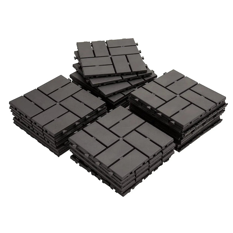 Patio Interlocking Deck Tiles - Gray Composite by HouseOfZazla