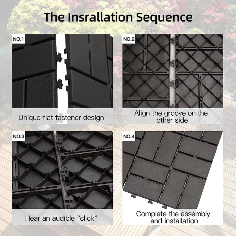 Patio Interlocking Deck Tiles - Gray Composite by HouseOfZazla