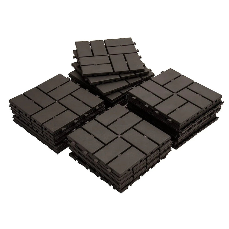 Patio Interlocking Deck Tiles - 12"x12" Composite Flooring by HouseOfZazla