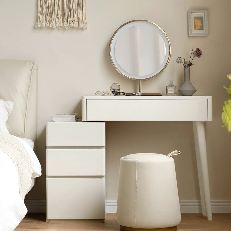 Solid Liriodendron Wood Dresser Table with Stool by HouseOfZazla