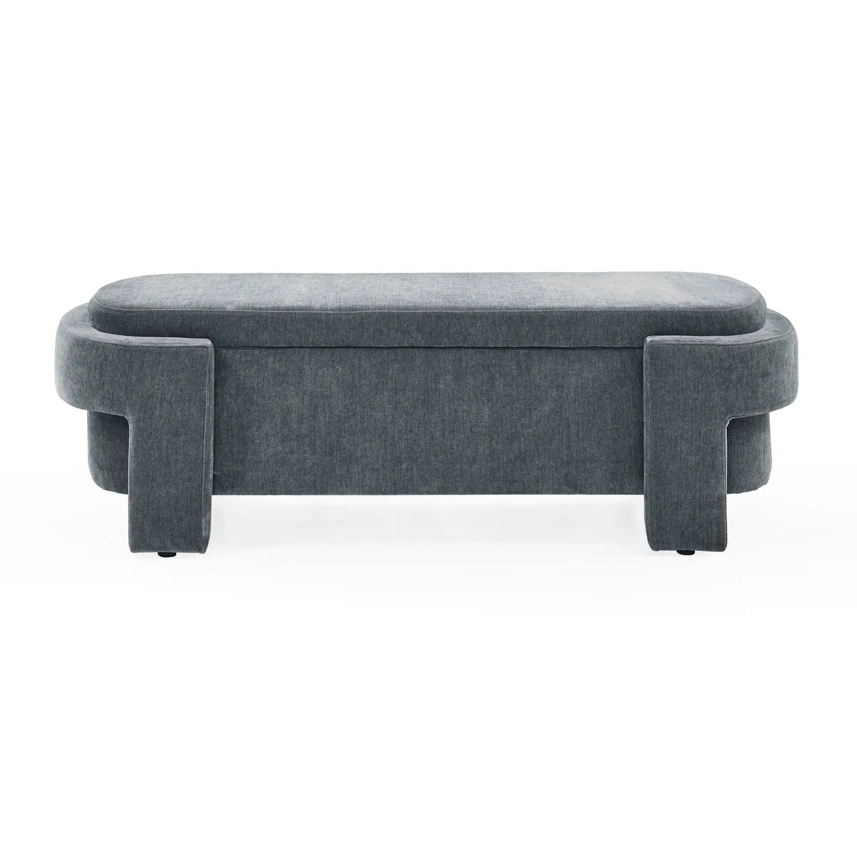 Chenille Upholstered Bench with Large Storage Space by HouseOfZazla