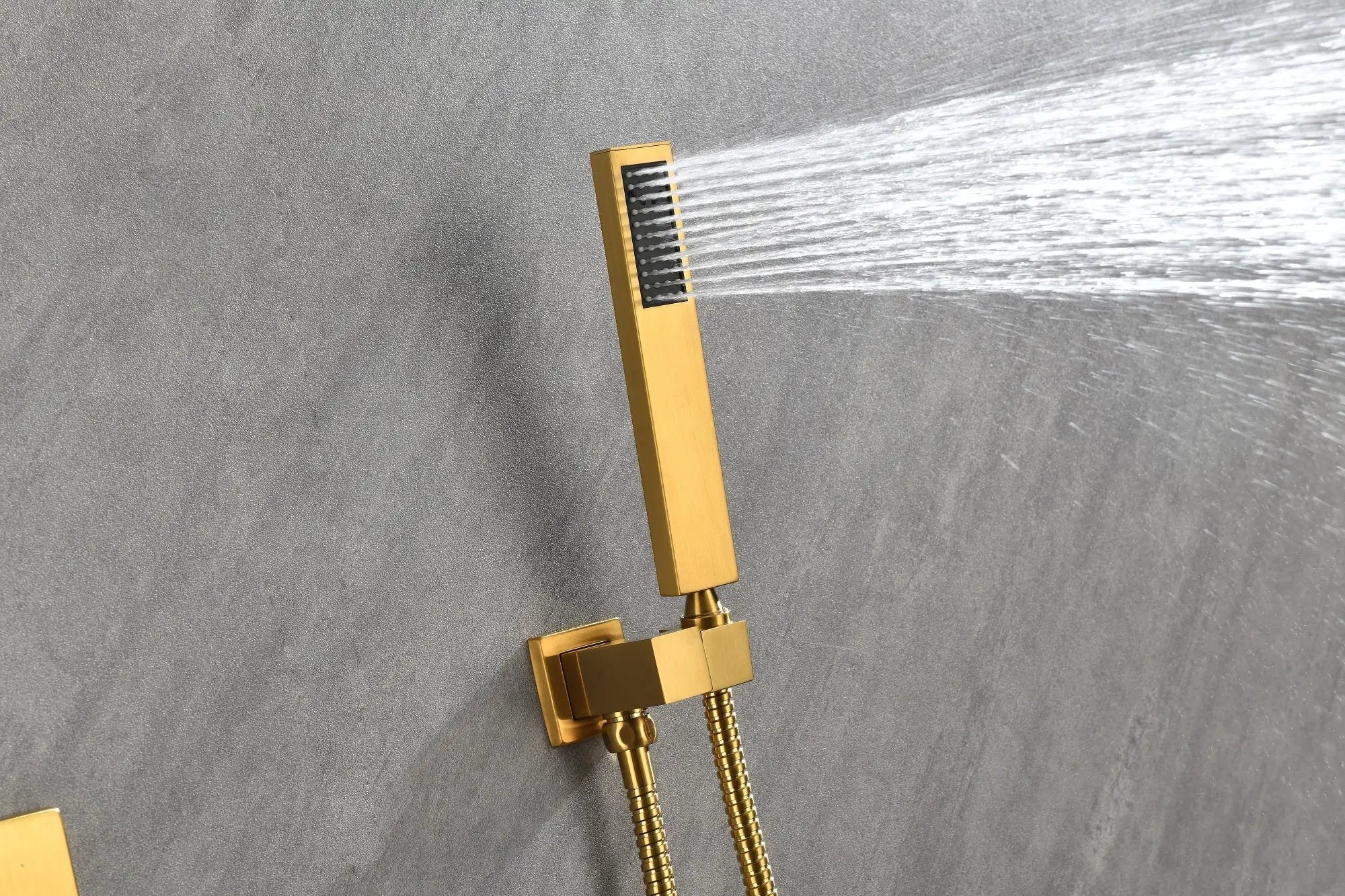 Wall Mounted Shower System with Handheld and Rainfall Head by HouseOfZazla