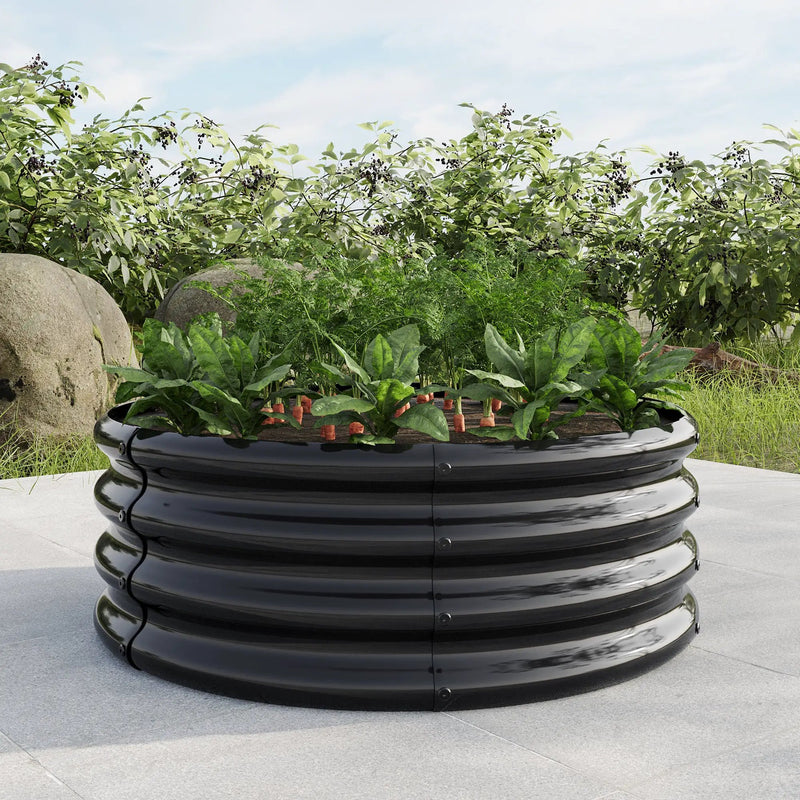 34" Tall Round Raised Garden Bed by HouseOfZazla