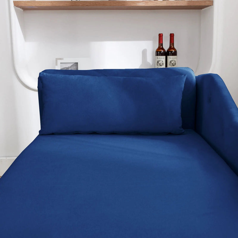Navy Velvet Chaise Lounge by HouseOfZazla