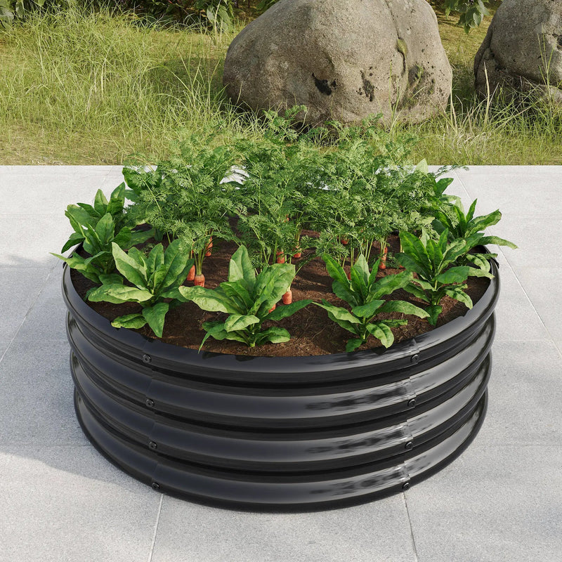 34" Tall Round Raised Garden Bed by HouseOfZazla