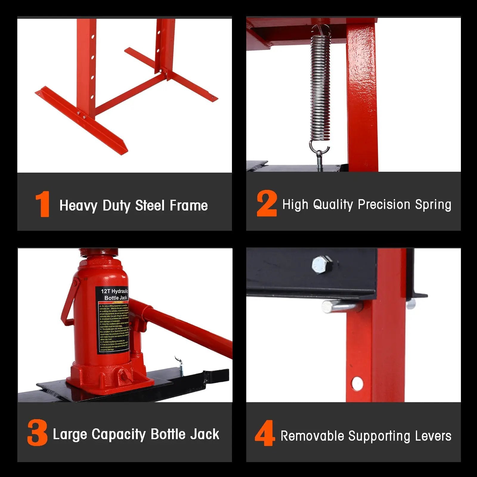 Hydraulic Shop Press - 12-Ton Capacity by HouseOfZazla