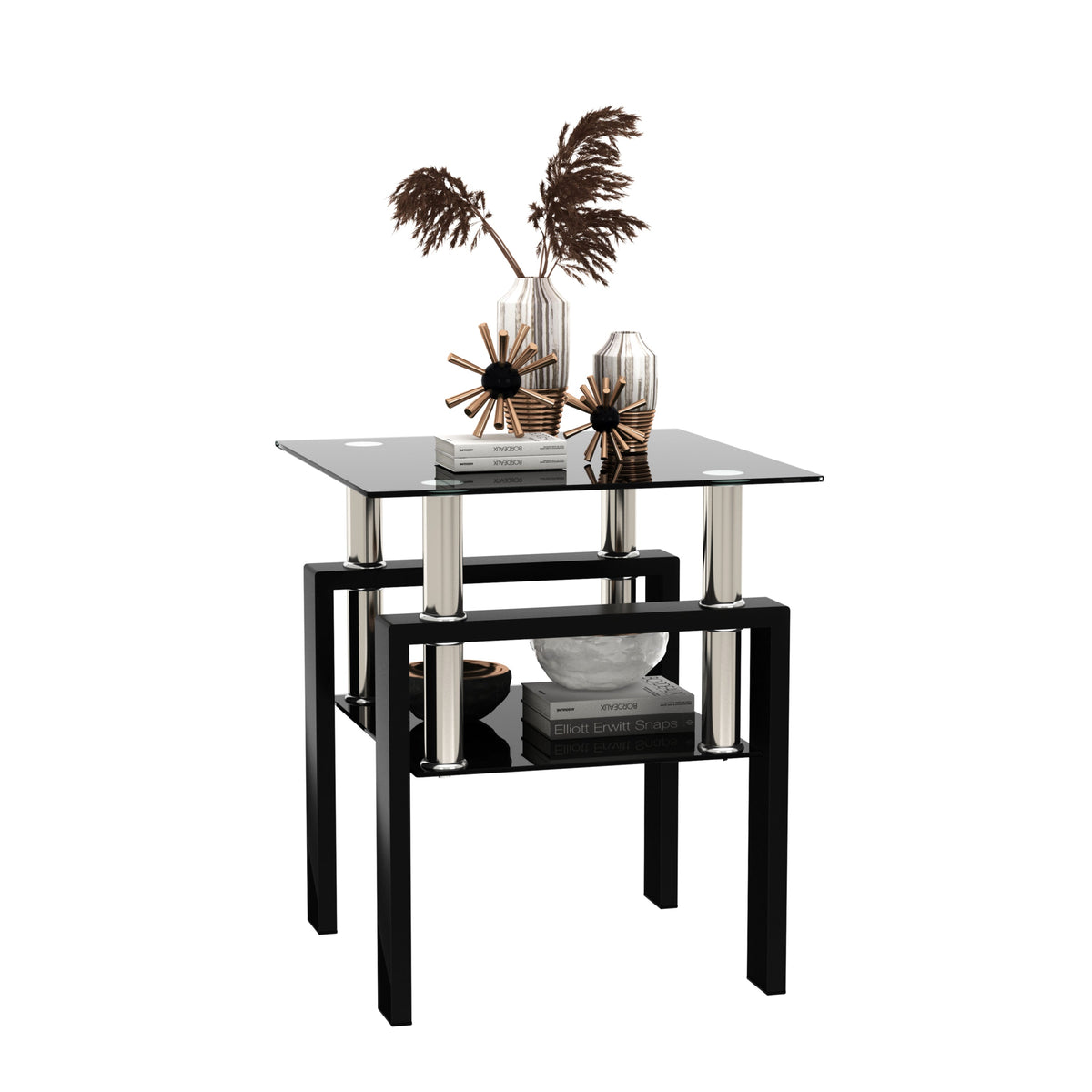 1-Piece Modern Tempered Glass Coffee Table, photo 4 of 10