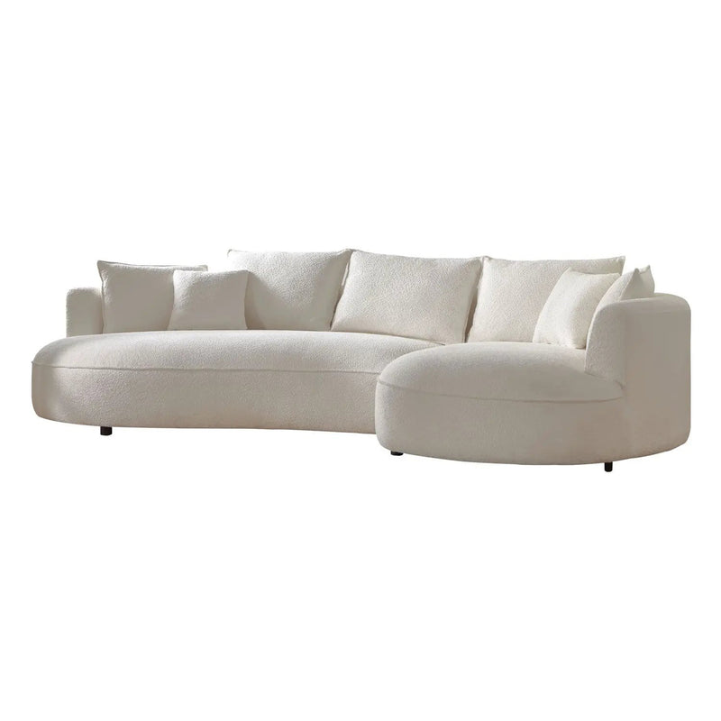 Curved Sofa with Ingenious Shape in Beige by HouseOfZazla