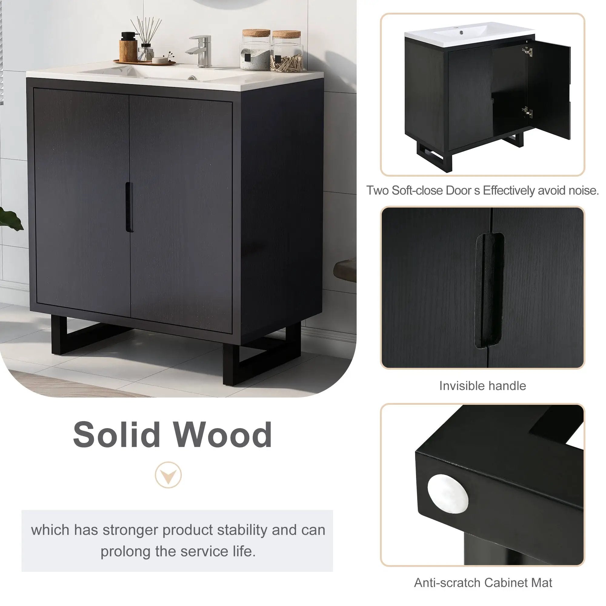 30" Bathroom Vanity Set with Sink by HouseOfZazla