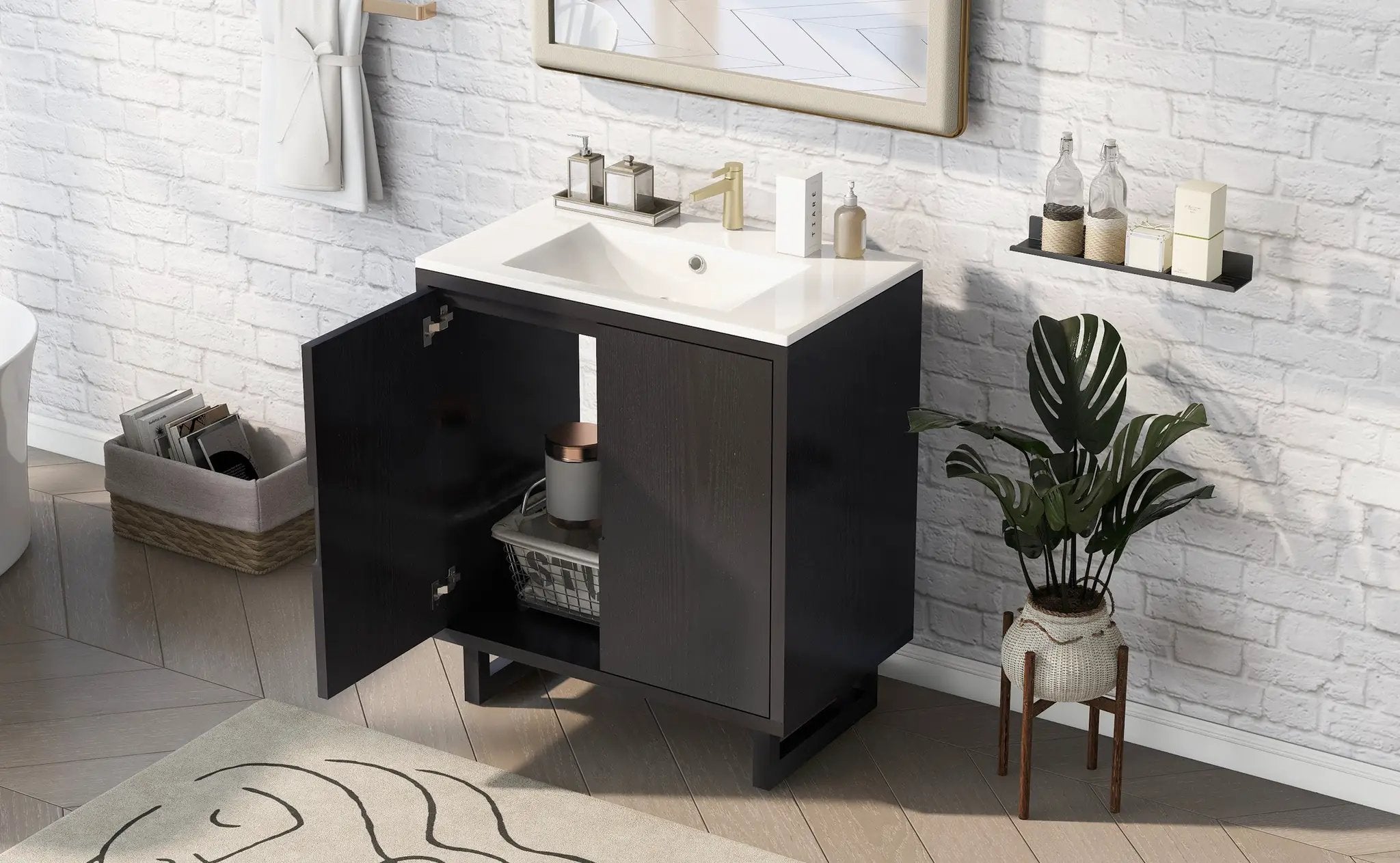 30" Bathroom Vanity Set with Sink by HouseOfZazla