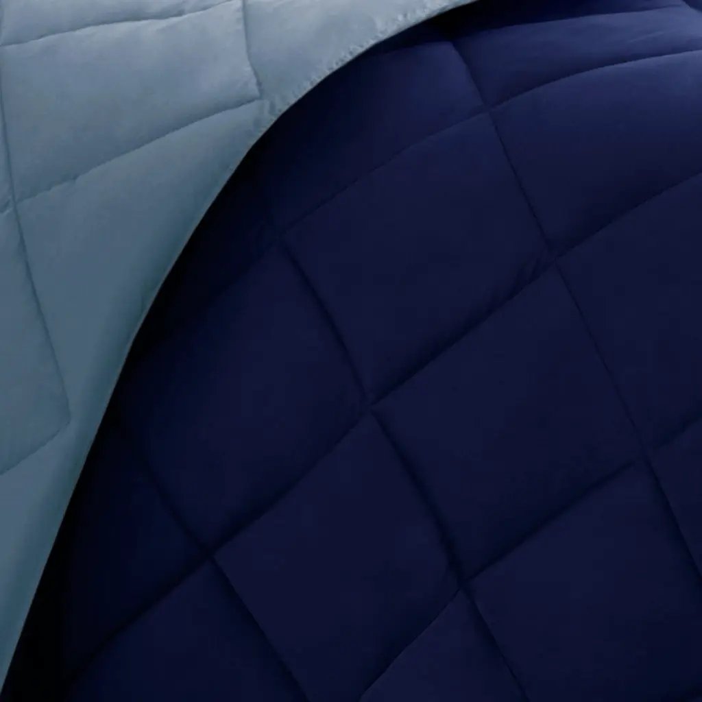 Twin/Twin XL 3M Scotchgard Diamond Quilting Reversible Down Alternative Comforter Set by HouseOfZazla