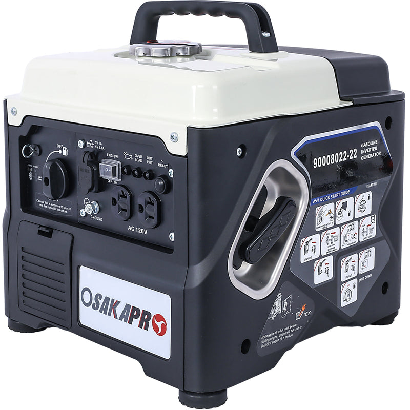 1200W Ultra-Quiet Portable Inverter Generator with Eco-Mode – Aluminum