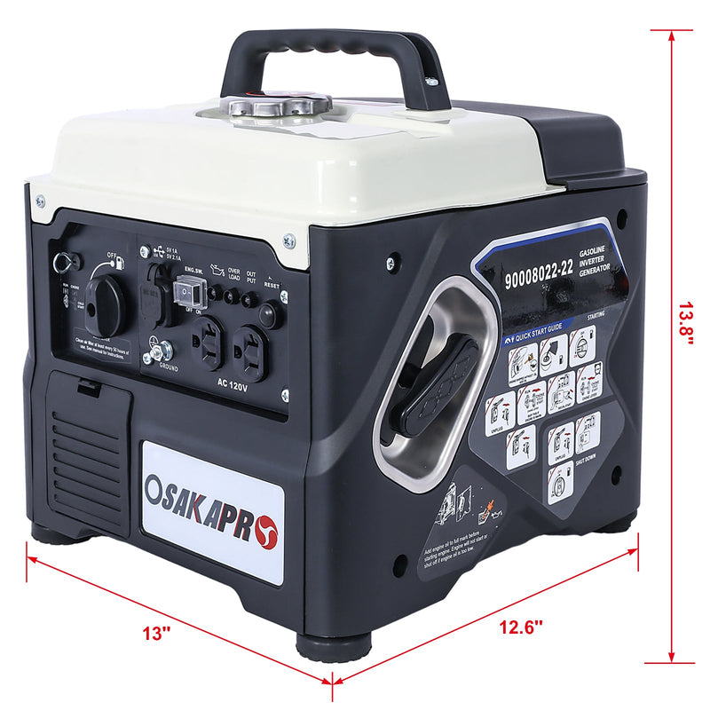 1200W Ultra-Quiet Portable Inverter Generator with Eco-Mode – Aluminum, photo 6 of 10