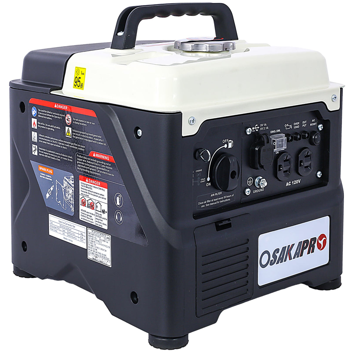 1200W Ultra-Quiet Portable Inverter Generator with Eco-Mode – Aluminum, photo 4 of 10