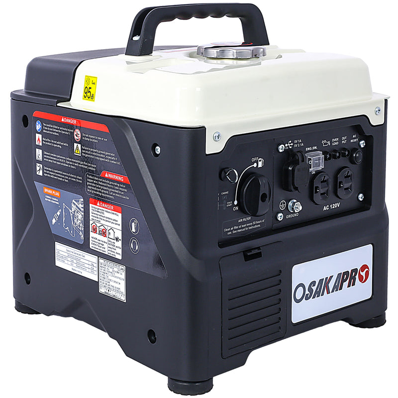 1200W Ultra-Quiet Portable Inverter Generator with Eco-Mode – Aluminum, photo 4 of 10