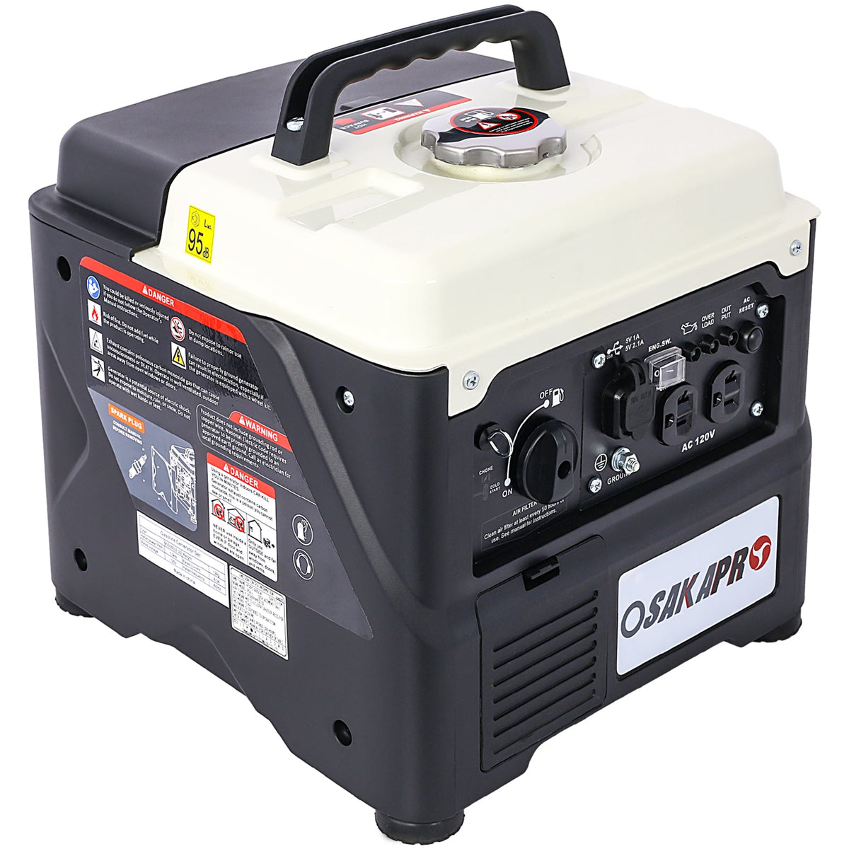 1200W Ultra-Quiet Portable Inverter Generator with Eco-Mode – Aluminum, photo 7 of 10
