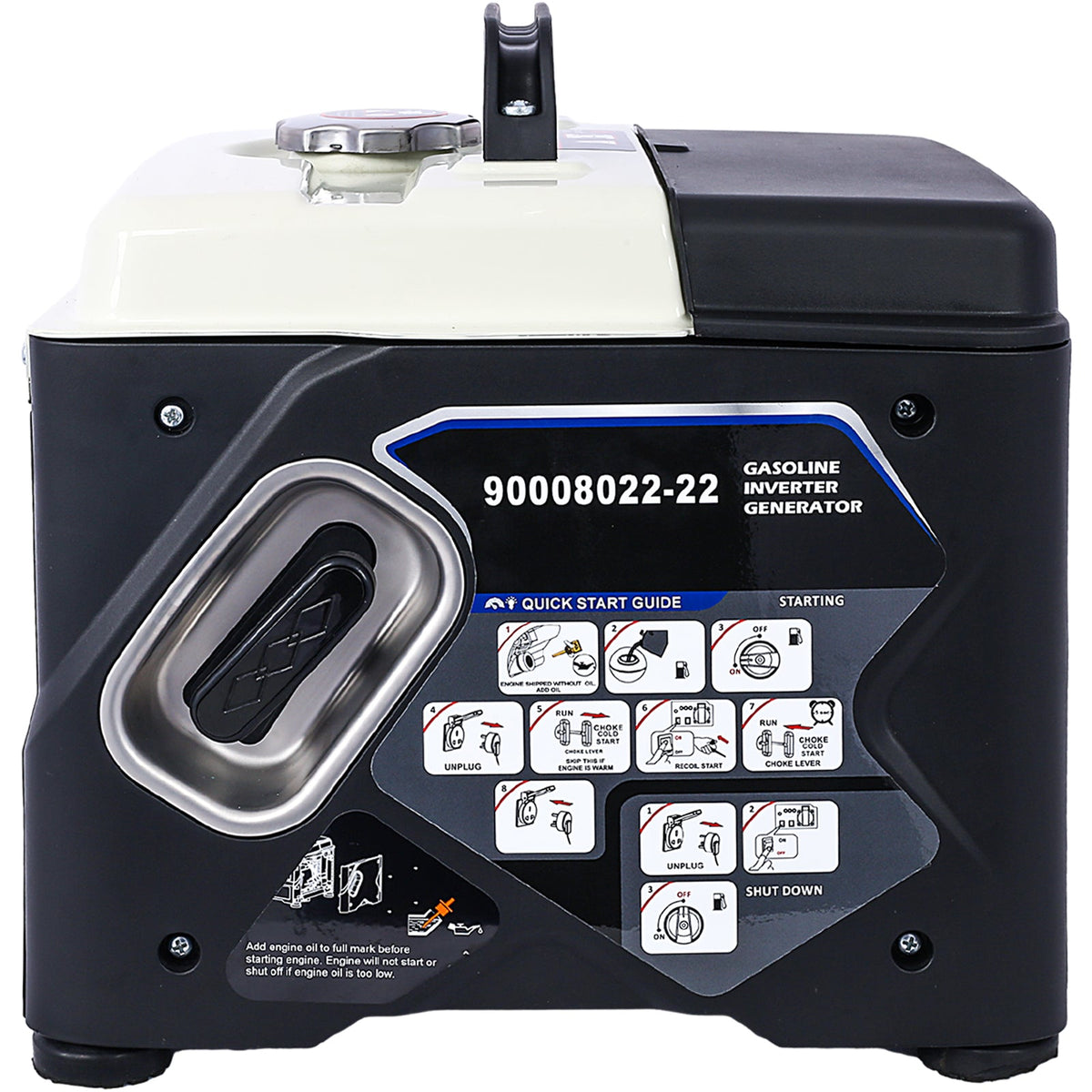 1200W Ultra-Quiet Portable Inverter Generator with Eco-Mode – Aluminum, photo 9 of 10