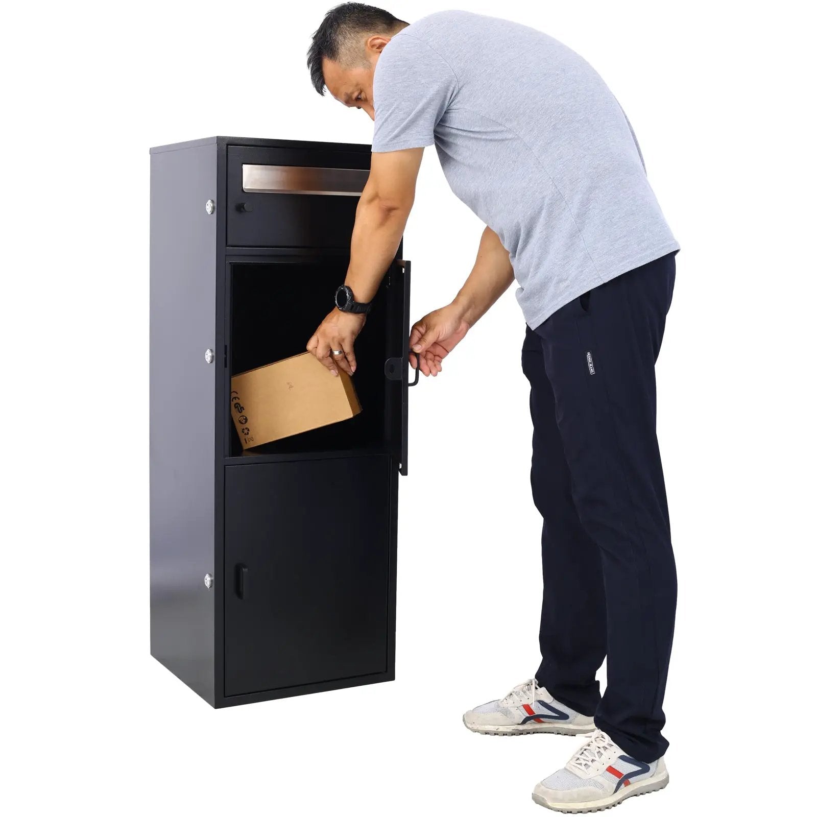 Large Steel Freestanding Floor Parcel Package Drop Box by HouseOfZazla