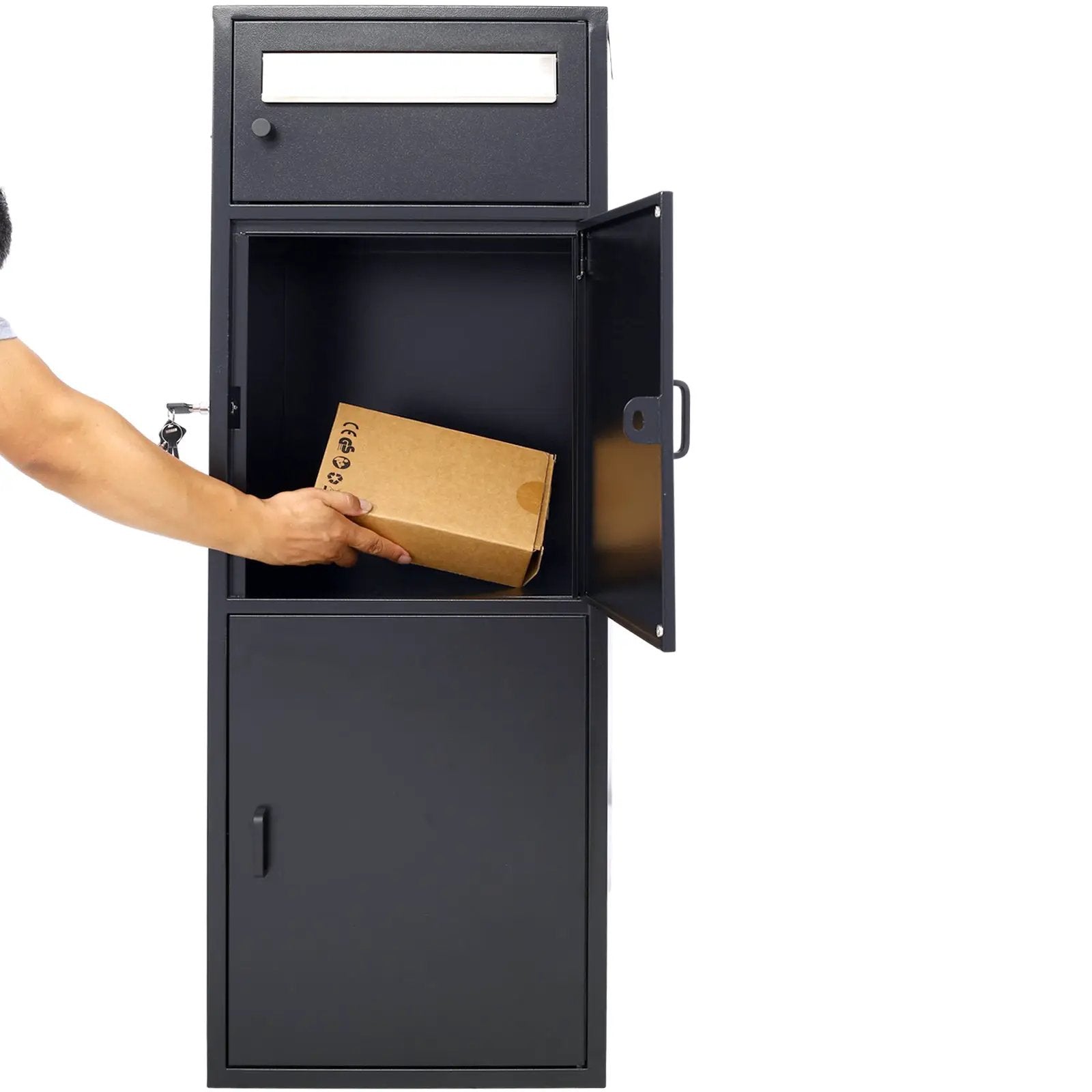 Large Steel Freestanding Floor Parcel Package Drop Box by HouseOfZazla