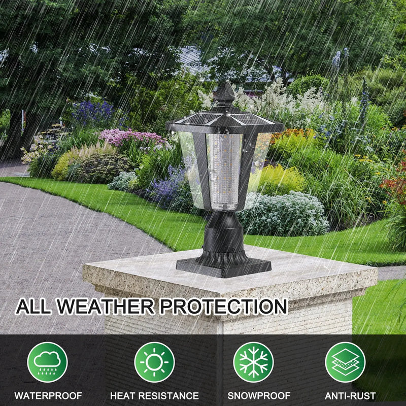 15" Solar Powered Outdoor Lantern, Modern Garden Light by HouseOfZazla