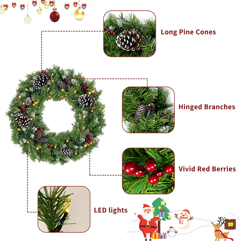 Pre-lit Xmas Tree Artificial Christmas 4-Piece Set by HouseOfZazla