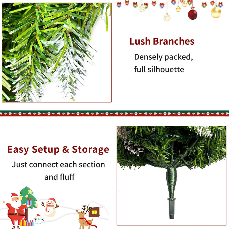 Pre-lit Xmas Tree Artificial Christmas 4-Piece Set by HouseOfZazla