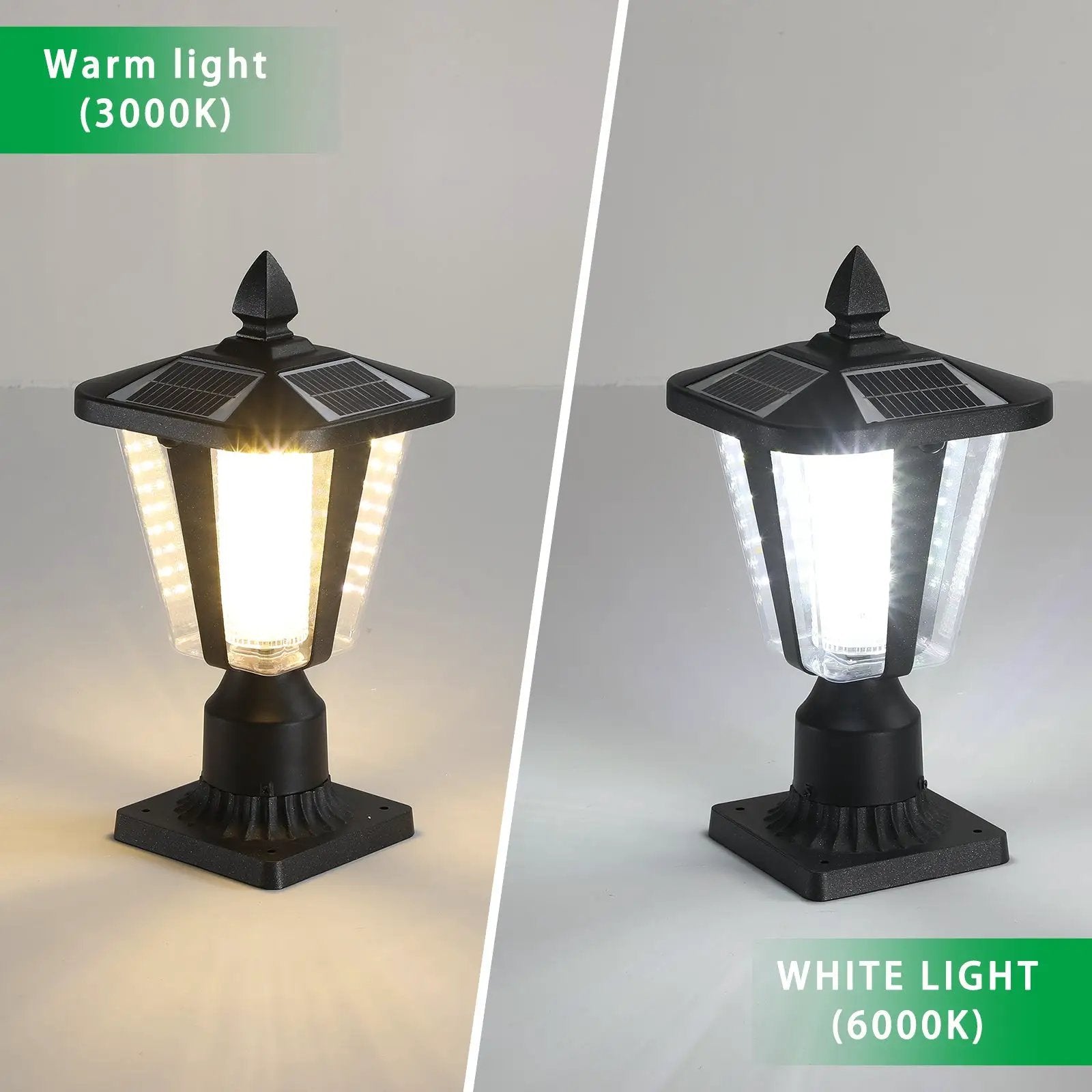 15" Solar Powered Outdoor Lantern, Modern Garden Light by HouseOfZazla