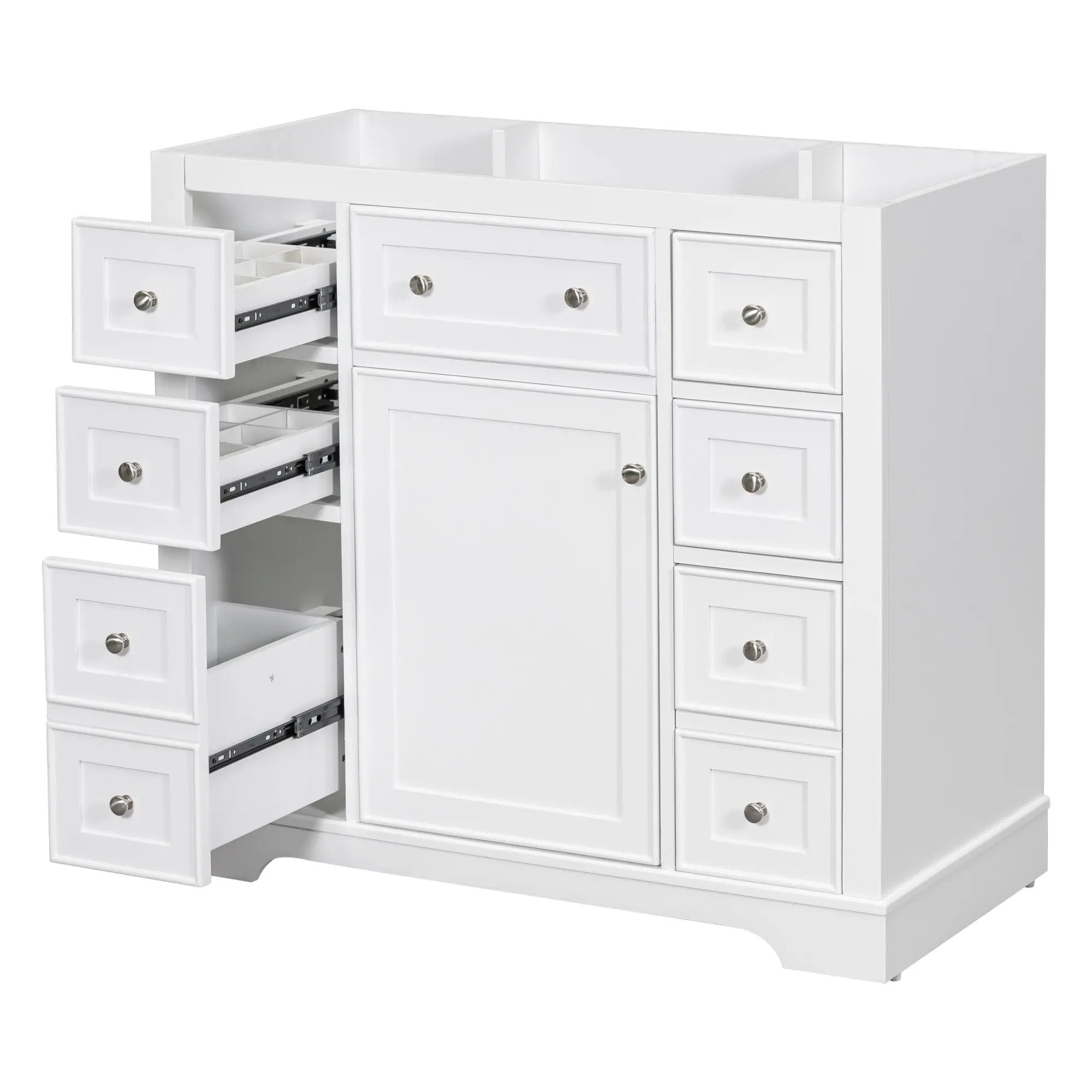 36" Bathroom Vanity without Sink, Cabinet Base Only by HouseOfZazla