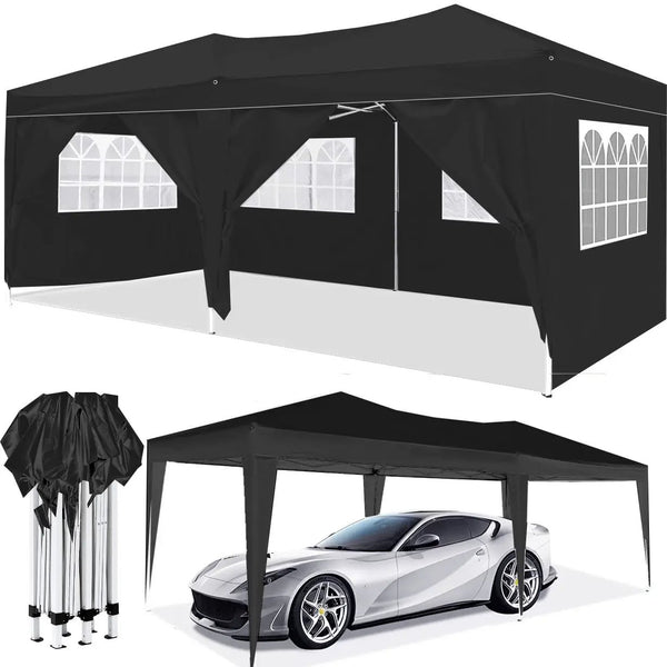 10'x20' EZ Pop Up Canopy Tent with Removable Sidewalls
