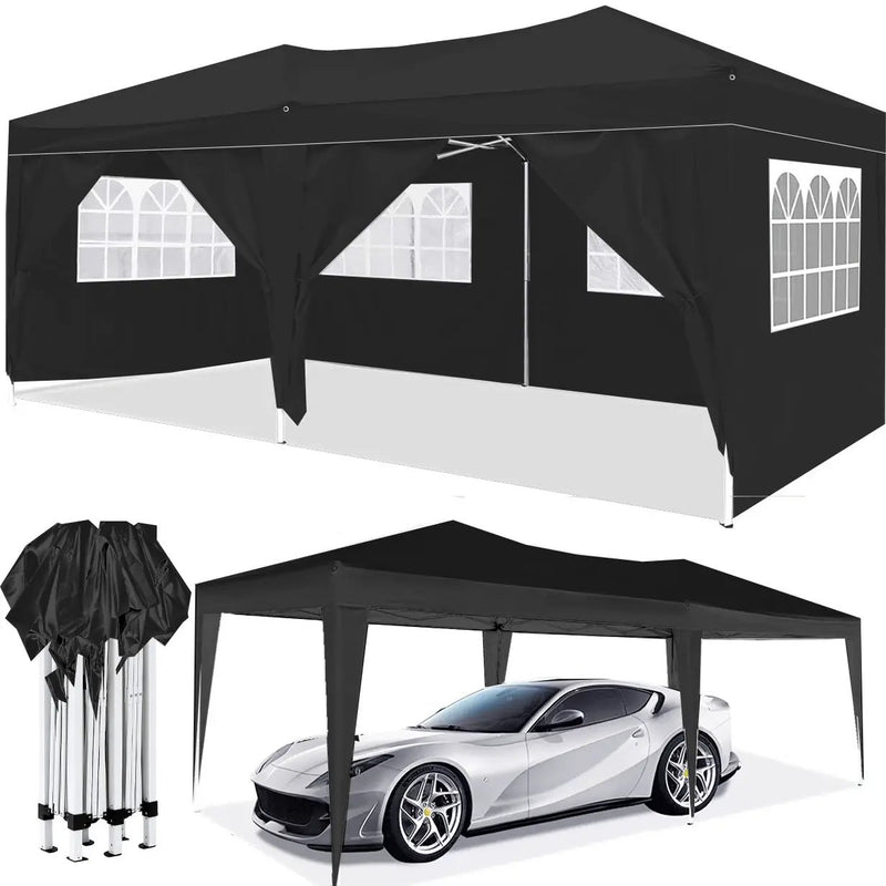 10'x20' EZ Pop Up Canopy Tent with Removable Sidewalls by HouseOfZazla