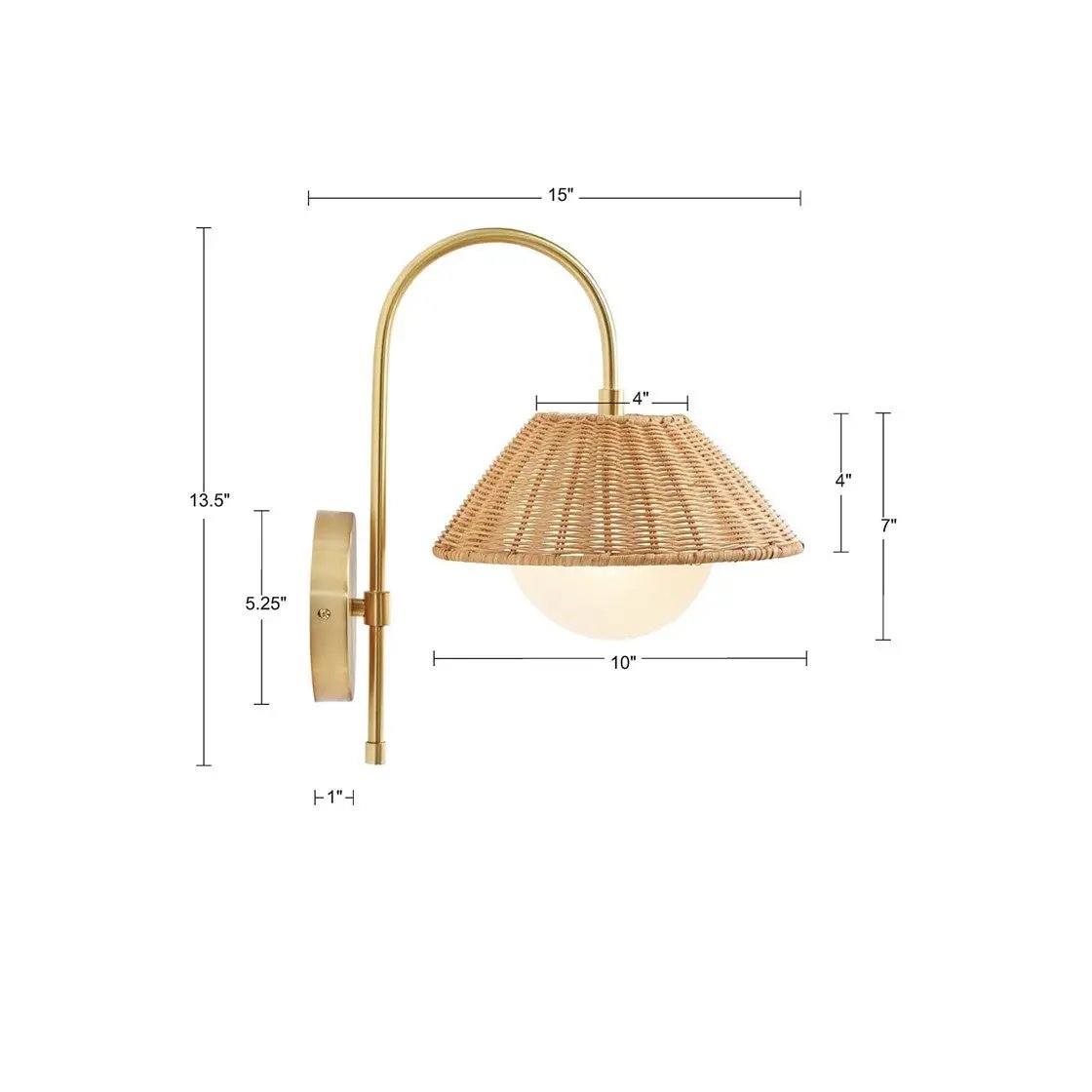 Rattan Weave Wall Sconce by HouseOfZazla