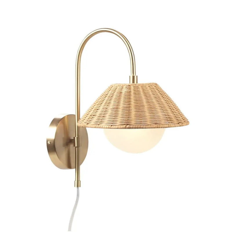 Rattan Weave Wall Sconce by HouseOfZazla