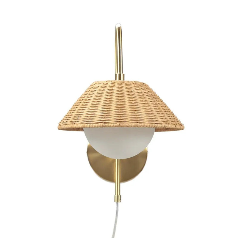 Rattan Weave Wall Sconce by HouseOfZazla