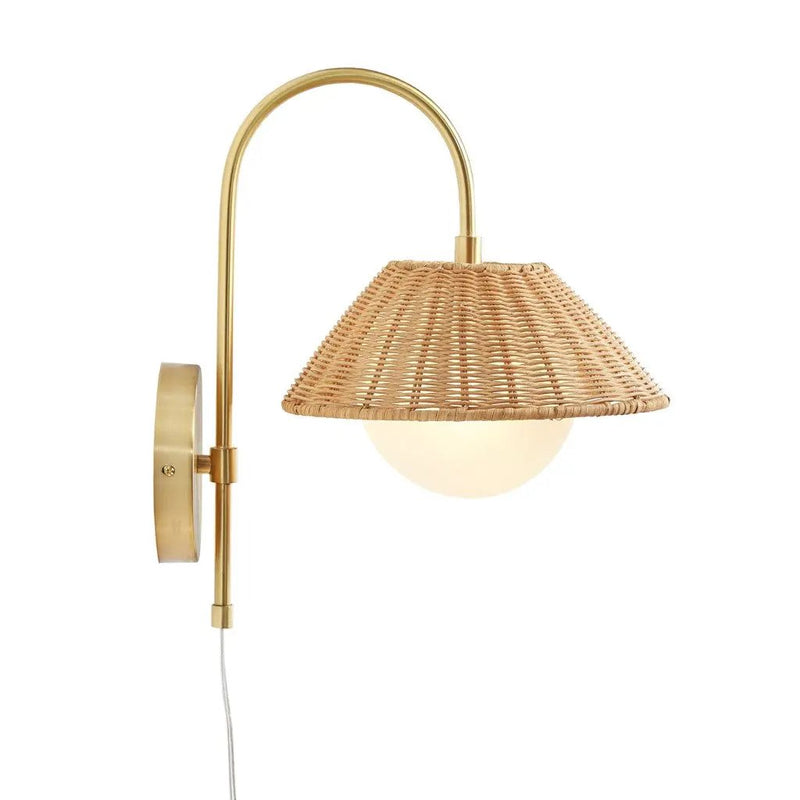 Rattan Weave Wall Sconce by HouseOfZazla