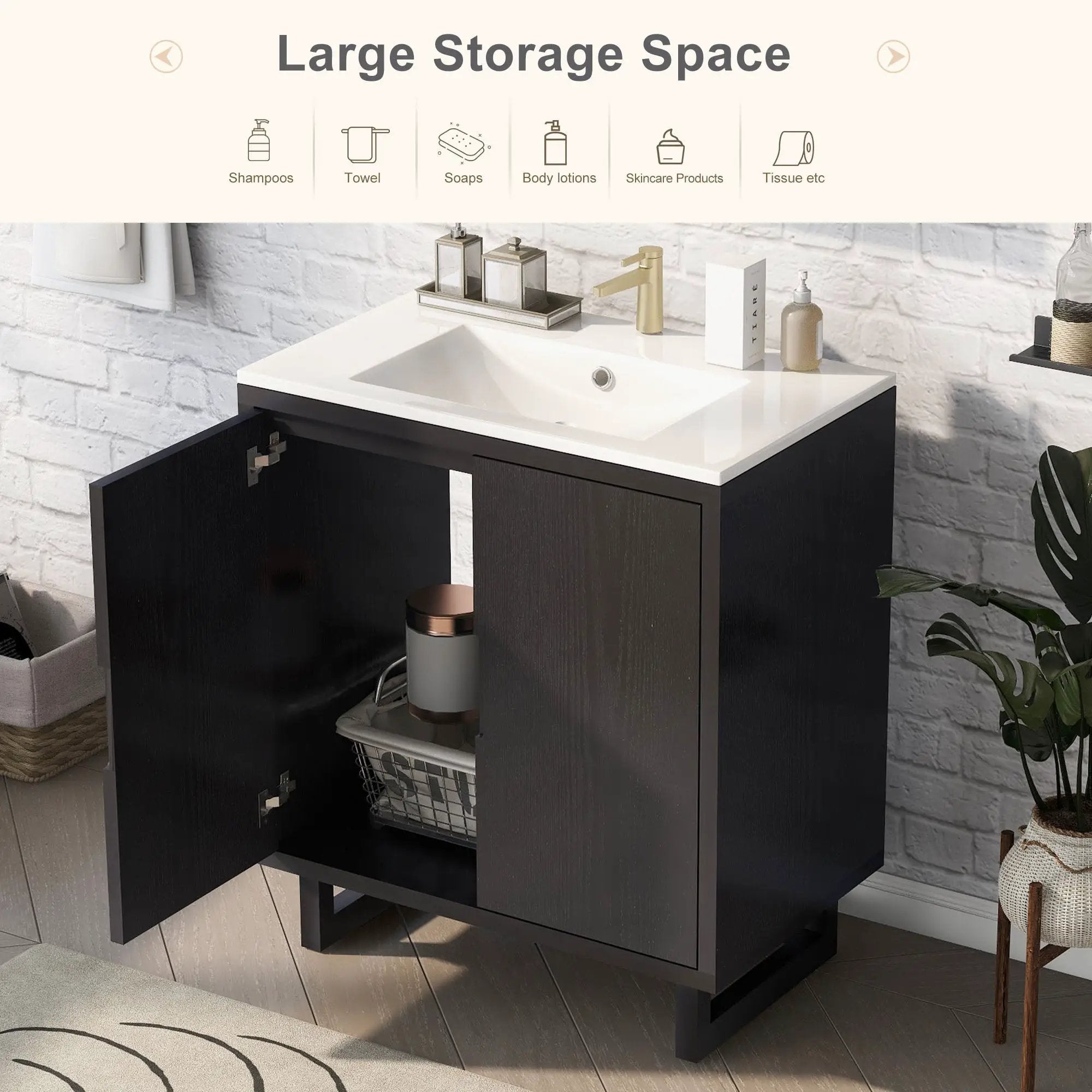 30" Bathroom Vanity Set with Sink by HouseOfZazla