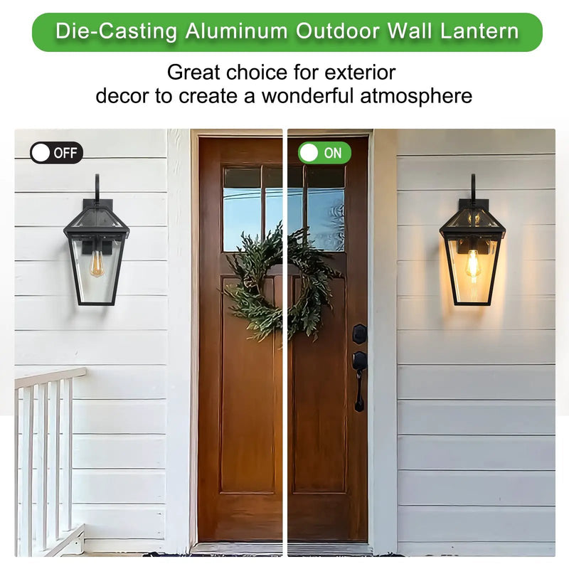 21" Outdoor Wall Lantern Light – Modern by HouseOfZazla