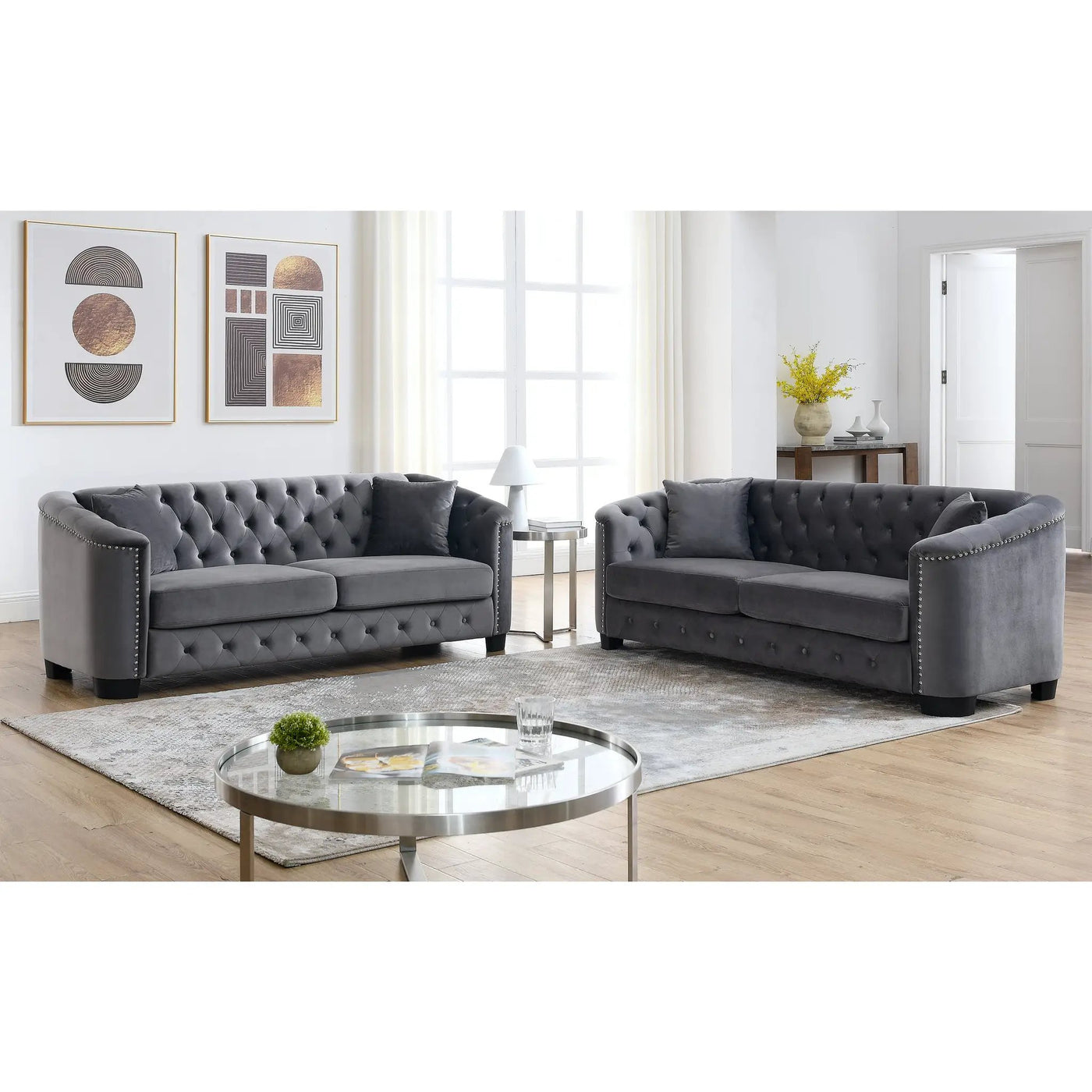 Velvet Chelsfield Sofa Set by HouseOfZazla
