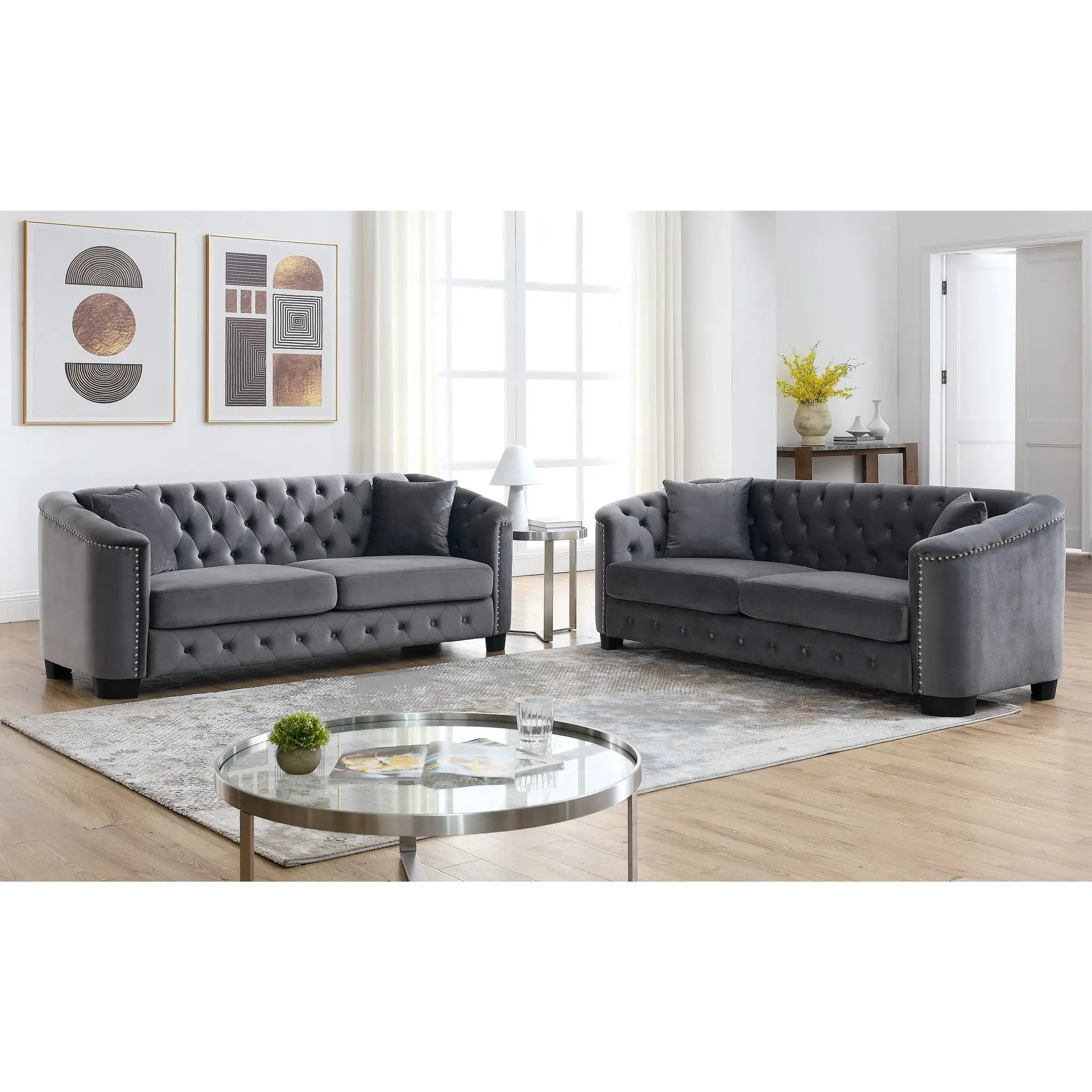 Velvet Chelsfield Sofa Set by HouseOfZazla