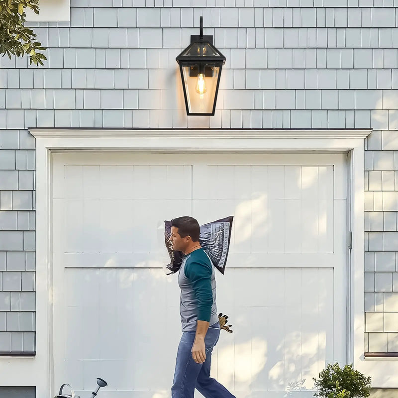 21" Outdoor Wall Lantern Light – Modern by HouseOfZazla