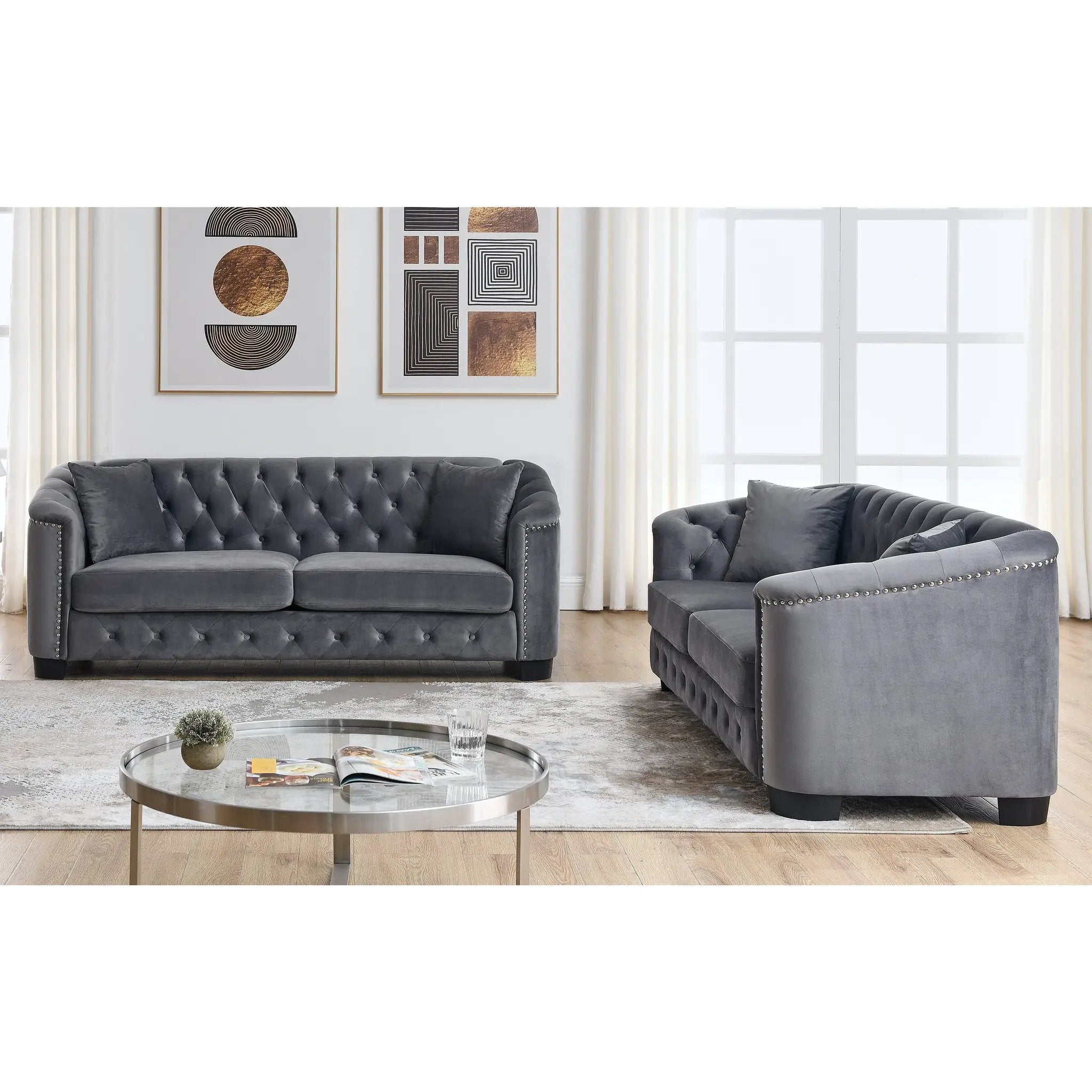 Velvet Chelsfield Sofa Set by HouseOfZazla