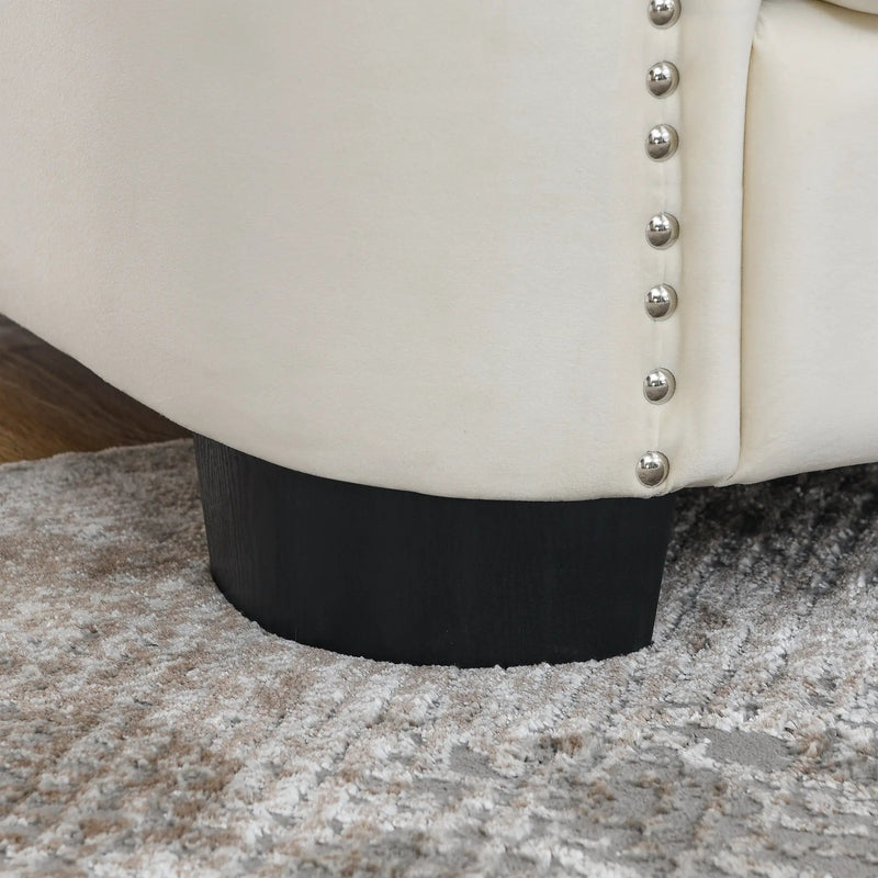77-Inch Modern Chesterfield Velvet Sofa by HouseOfZazla