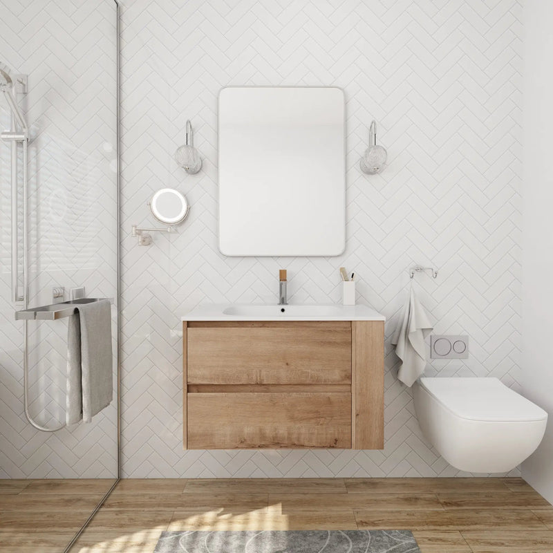 30" Wall Mount Bathroom Vanity With Gel Sink by HouseOfZazla