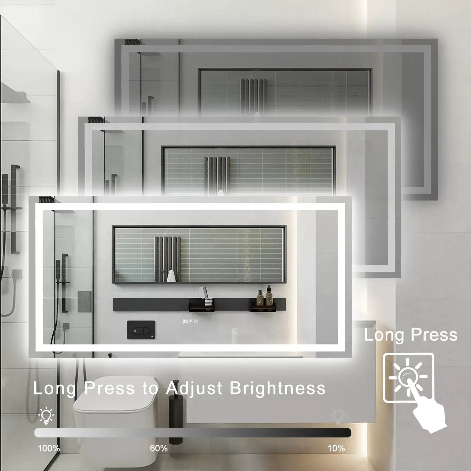 72"×36" LED Mirror Light Bathroom by HouseOfZazla