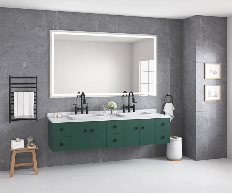 LED Bathroom Mirror 84" x 48" with Front and Backlight by HouseOfZazla