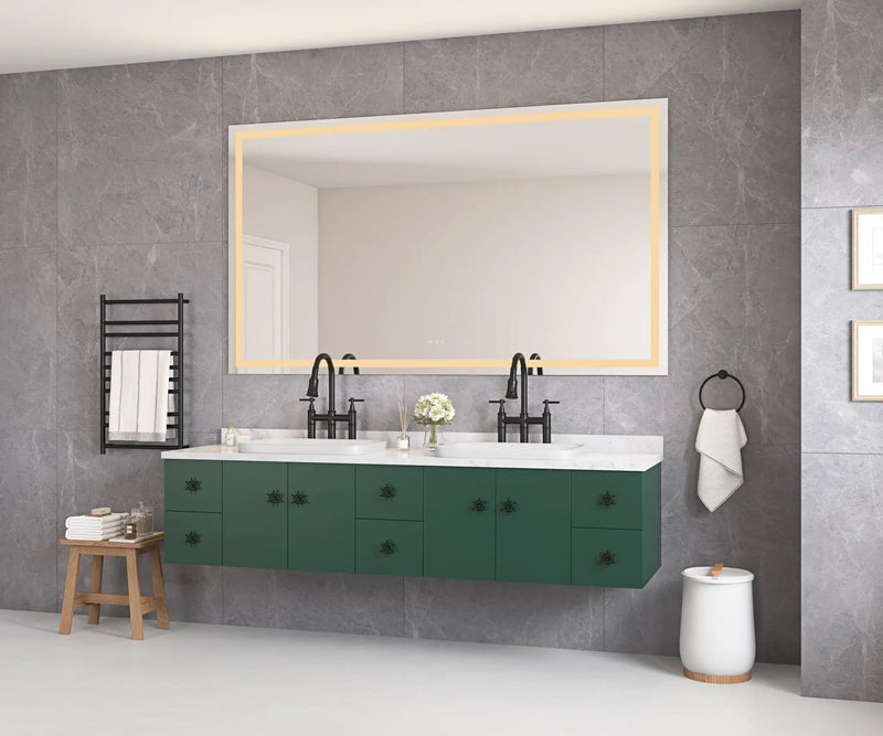 LED Bathroom Mirror 84" x 48" with Front and Backlight by HouseOfZazla