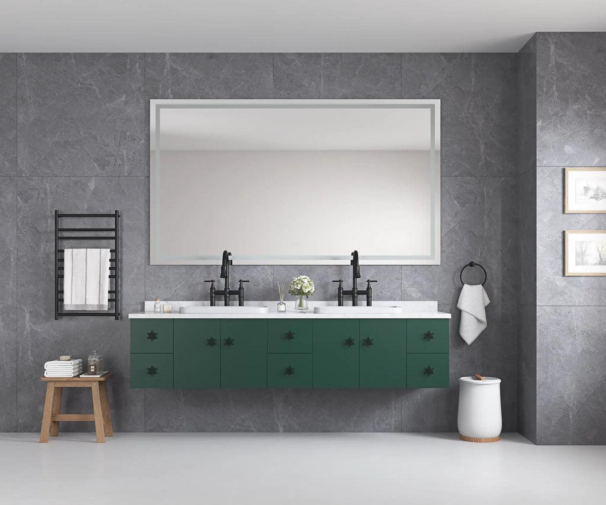 LED Bathroom Mirror 84" x 48" with Front and Backlight by HouseOfZazla